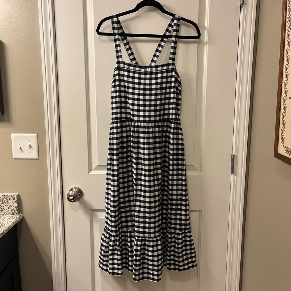 Loft Outlet Gingham Midi Dress